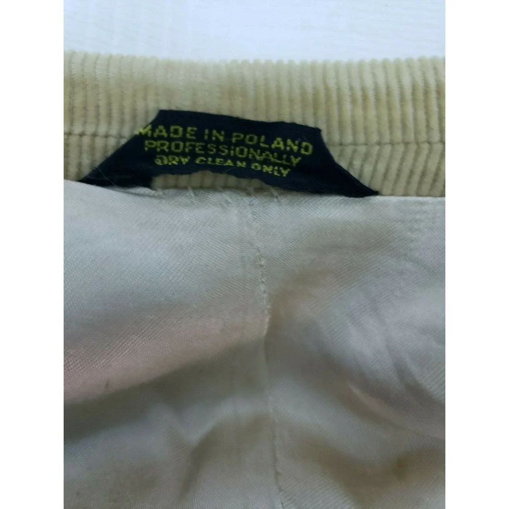 CCC Western Wear Men's Tan Corduroy Jacket Coat size L 42 Made in Poland X48